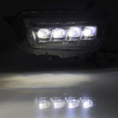 AlphaRex 10-13 Toyota 4Runner NOVA LED Projector Headlights Plank Style Black w/Seq Signal/DRL