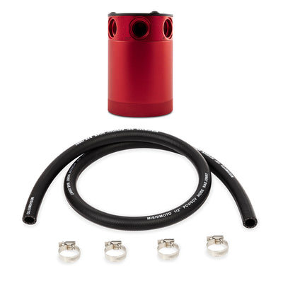 Mishimoto Compact Baffled Oil Catch Can 3-Port - Red