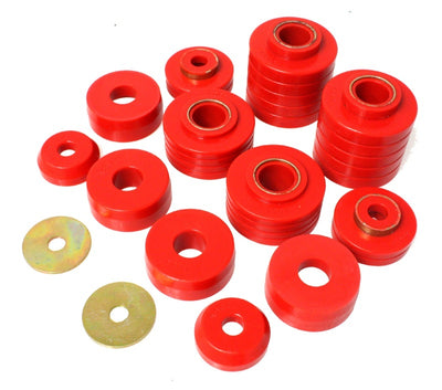 Energy Suspension 80-98 Ford F250/F350 / 80-92 Ford F100/F150 / 85-98 Ford F450 Red Body Mount Set