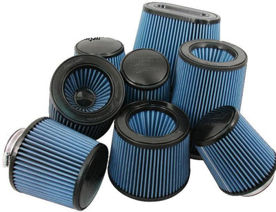 Injen Nanofiber Dry Air Filter - 4in Flange Dia / 6 1/2in Base / 7in Tall / 5 3/8in Top