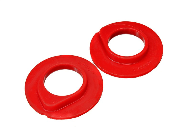 Energy Suspension 90-96 Ford F-150/Ford Bronco Front Coil Spring Isolator Set - Red