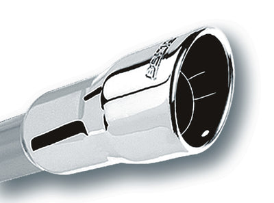 Borla 3in Inlet 4.25in Round Rolled Angle Cut x 4in Long Universal Exhaust Tips