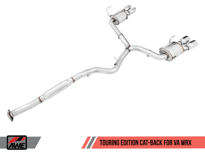 AWE Tuning 2015+ Subaru WRX VA Sedan Touring Edition Exhaust - Chrome Silver Tips (102mm)