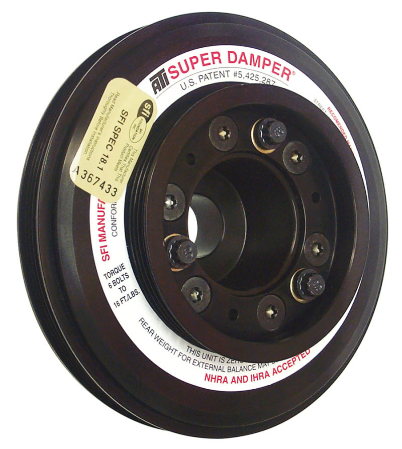 ATI Damper - 7.45in - Alum - (3) 4 Grv - Nissan RB26 R32 - 1000 HP - 2 Ring - 1Pc