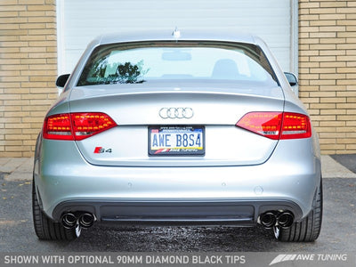 AWE Tuning Audi B8.5 S4 3.0T Track Edition Exhaust - Diamond Black Tips (102mm)